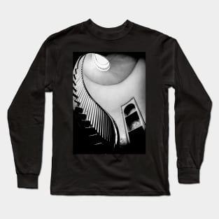 Spiral Staircase Black And White Long Sleeve T-Shirt